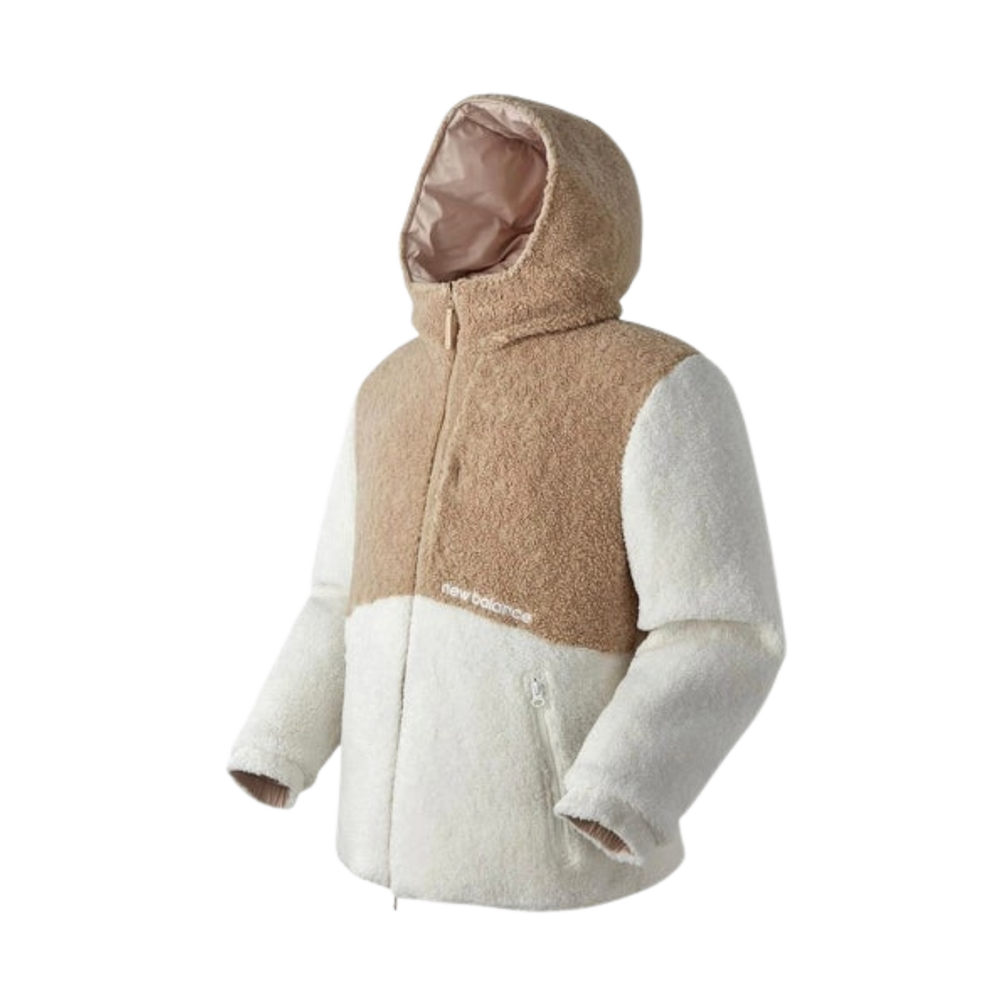 뉴발란스 컬러블록 플리스 리버서블 다운 점퍼 라이트 베이지(New Balance Colorblock Fleece Reversible Down Jumper Light Beige) - 1