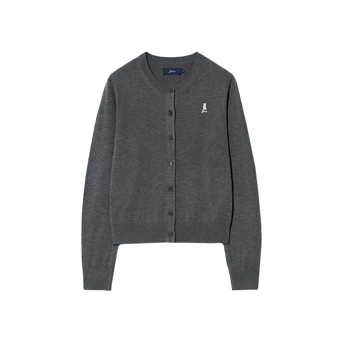 YEW1KC201AGR Yale Women’s Comfort Wool Round Cardigan Gray