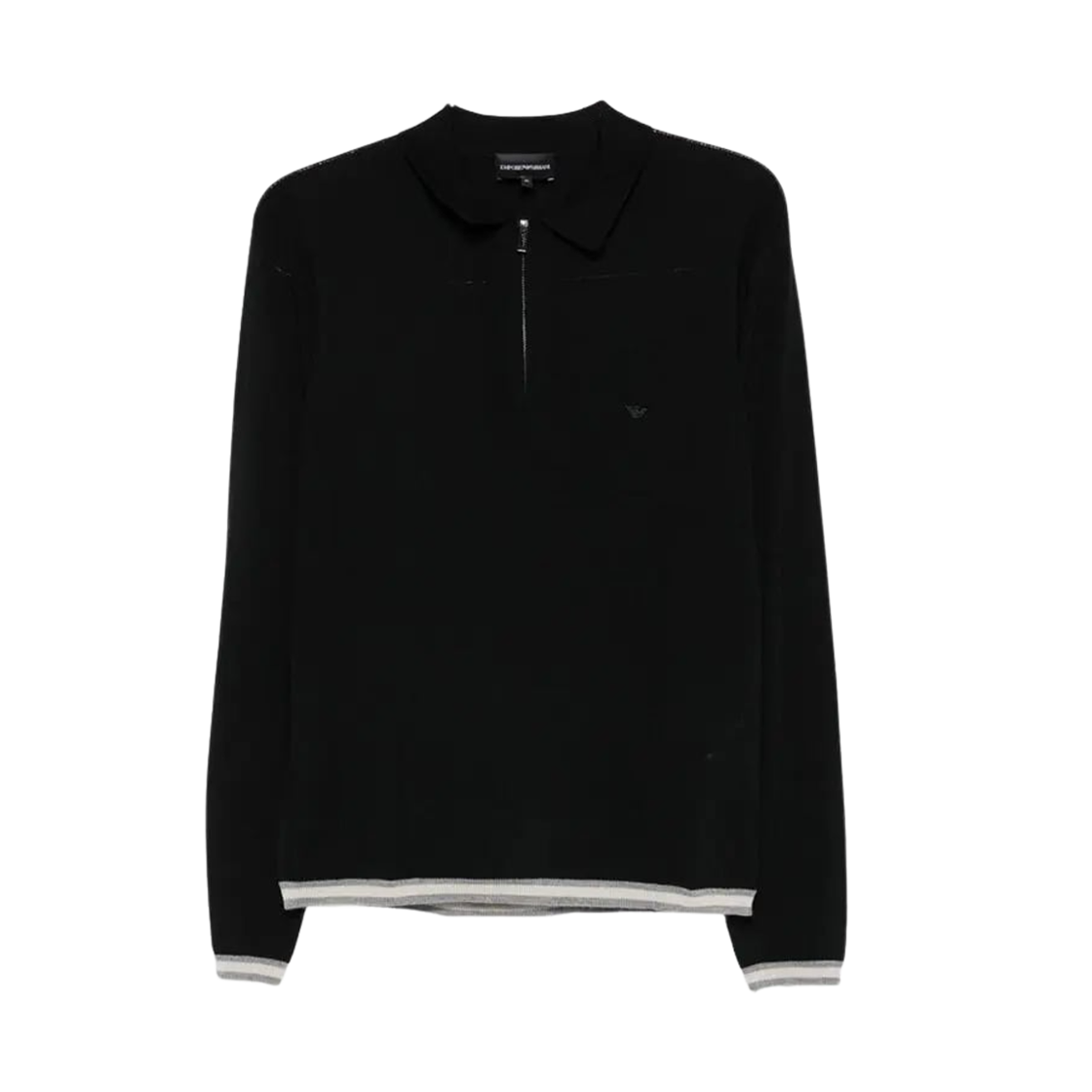 EM001512AF14158UC001 Emporio Armani Wool Polo Shirt Black