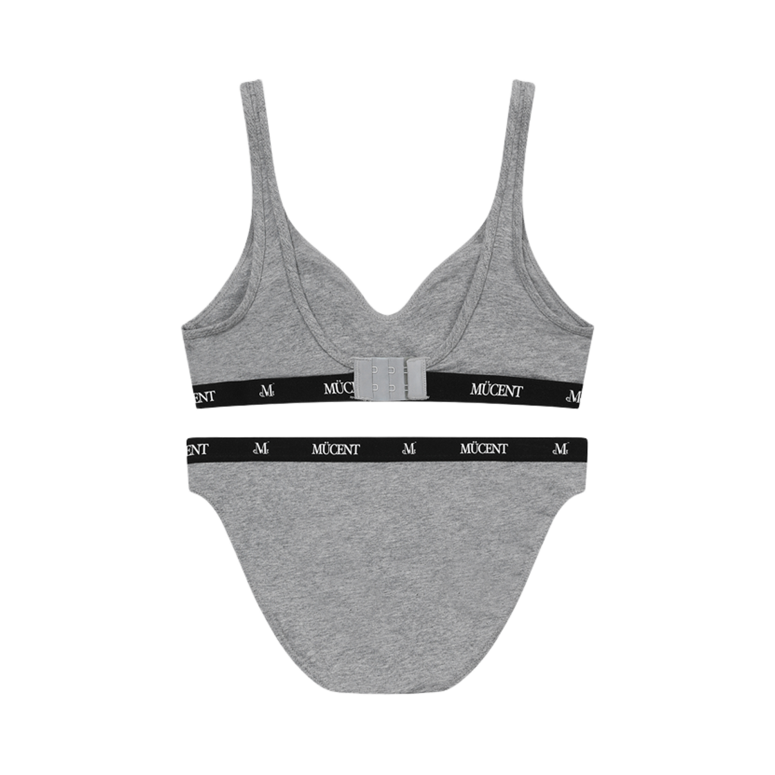 무센트 아우렌 아웃밴드 노와이어 브라렛 팬티 세트 그레이(MUCENT Auren No-Wire Out Band Bralette Panty Set Gray) - 2