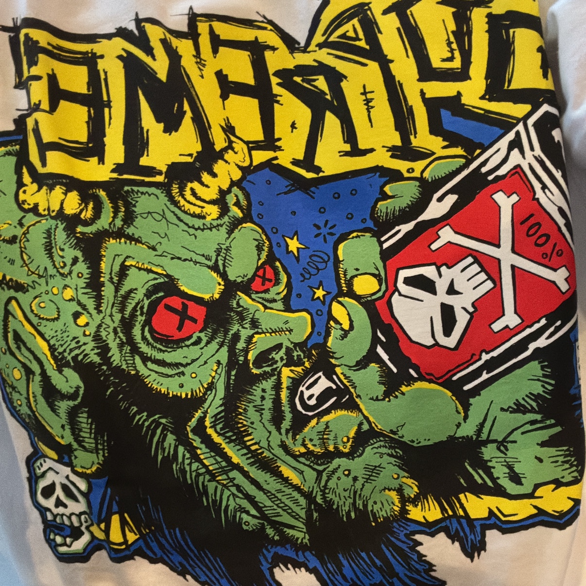 Supreme Fuckin Blowout T-Shirt White - 25FW, Supreme Rigid Baggy Selvedge Denim Short Rigid Indigo 착용 스타일 - 3