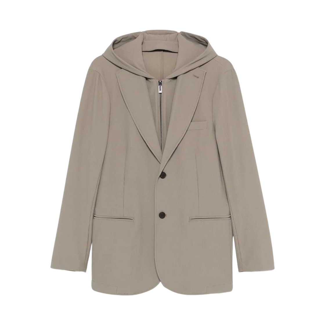 엠포리오 아르마니 나일론 싱글 브레스티드 블레이저 베이지(Emporio Armani Nylon Single Breasted Blazer Beige) - 1