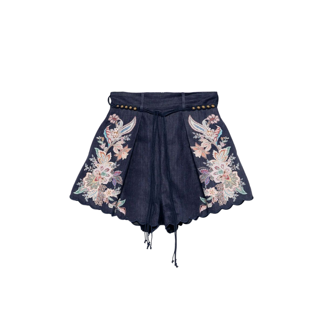 (W) 짐머만 리안논 빌로우 쇼츠 네이비 멀티 페이즐리((W) Zimmermann Rhiannon Billow Shorts Navy Multi Paisley)