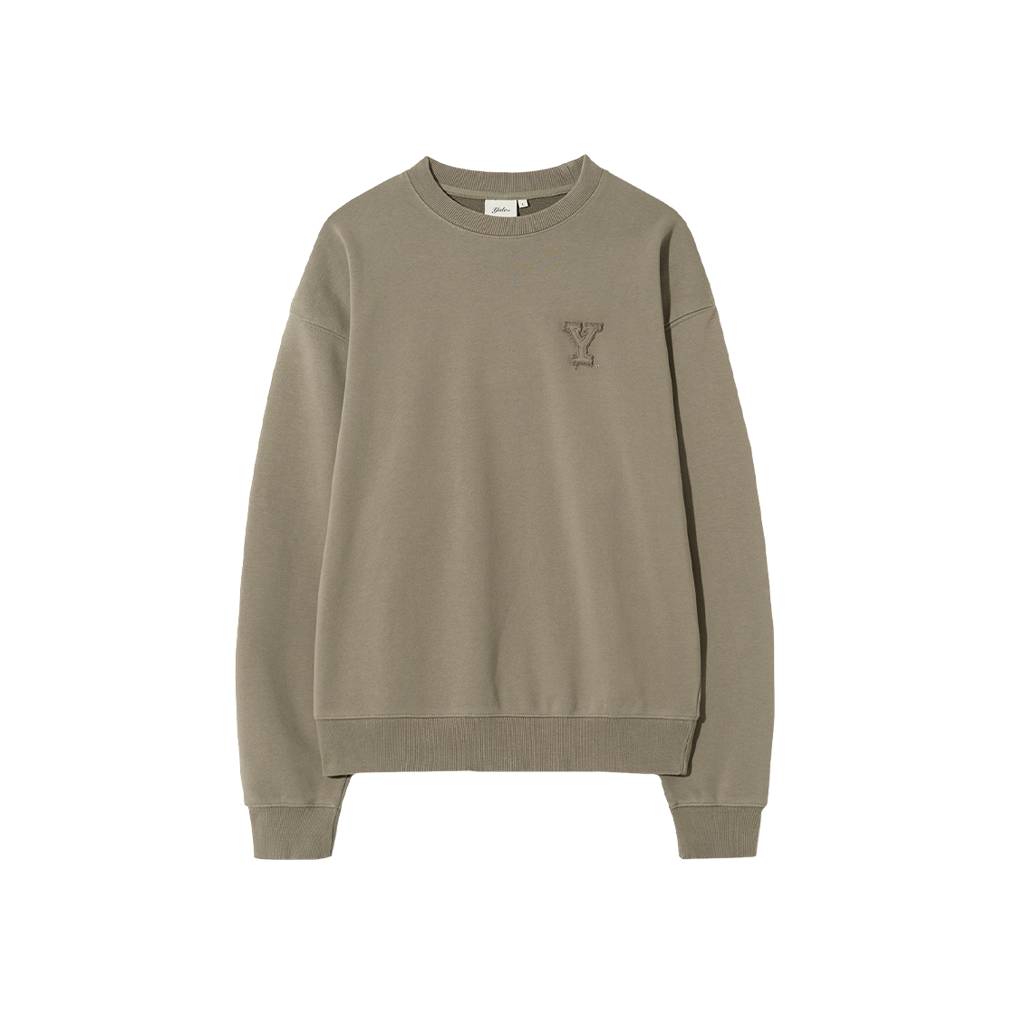 YFF1CR301AKH Yale Y Logo Applique Sweatshirt Khaki