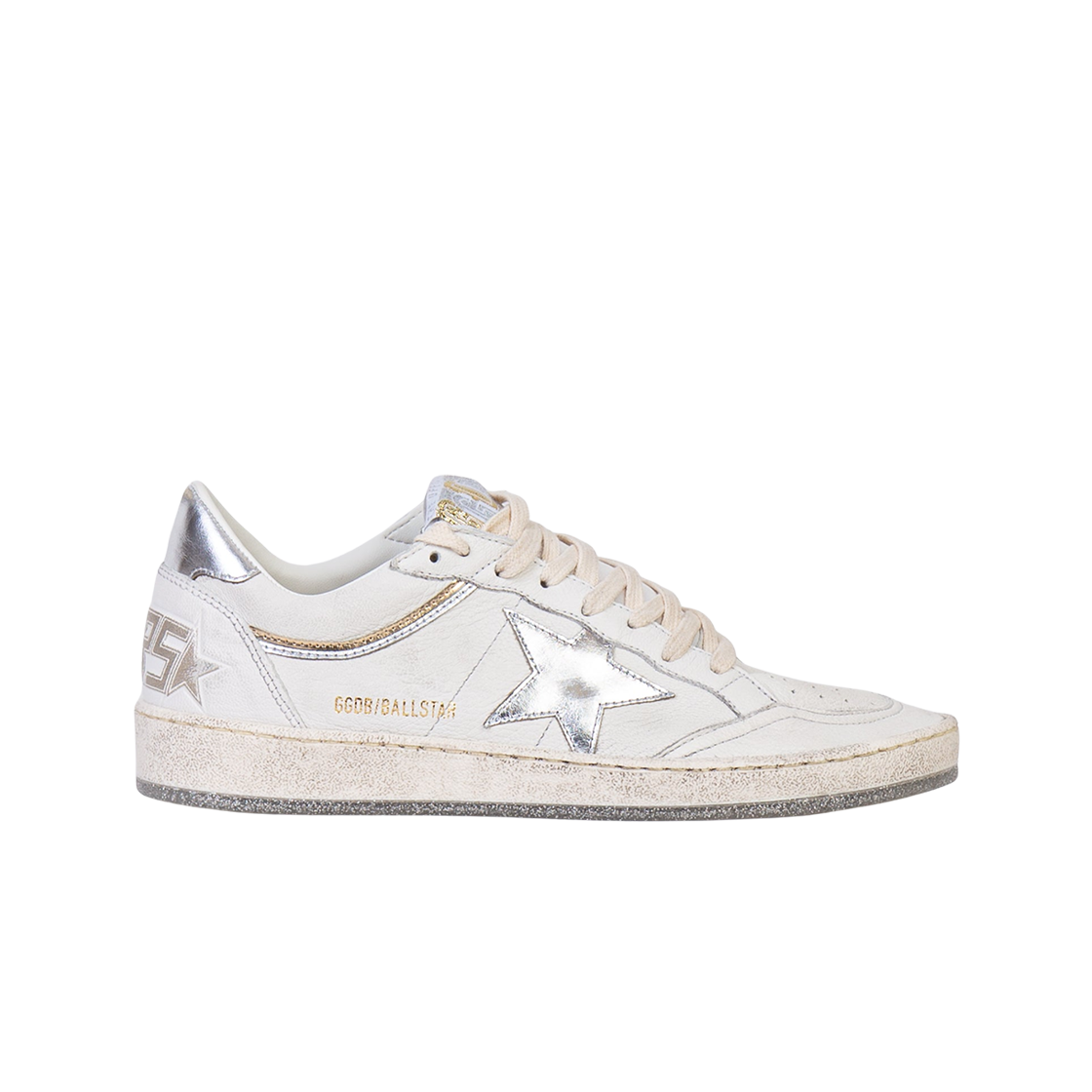(W) 골든구스 볼 스타 옵틱 화이트 실버((W) Golden Goose Ball Star Optic White Silver) - 1