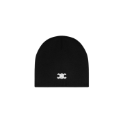 Celine Triomphe Beanie in Wool Black