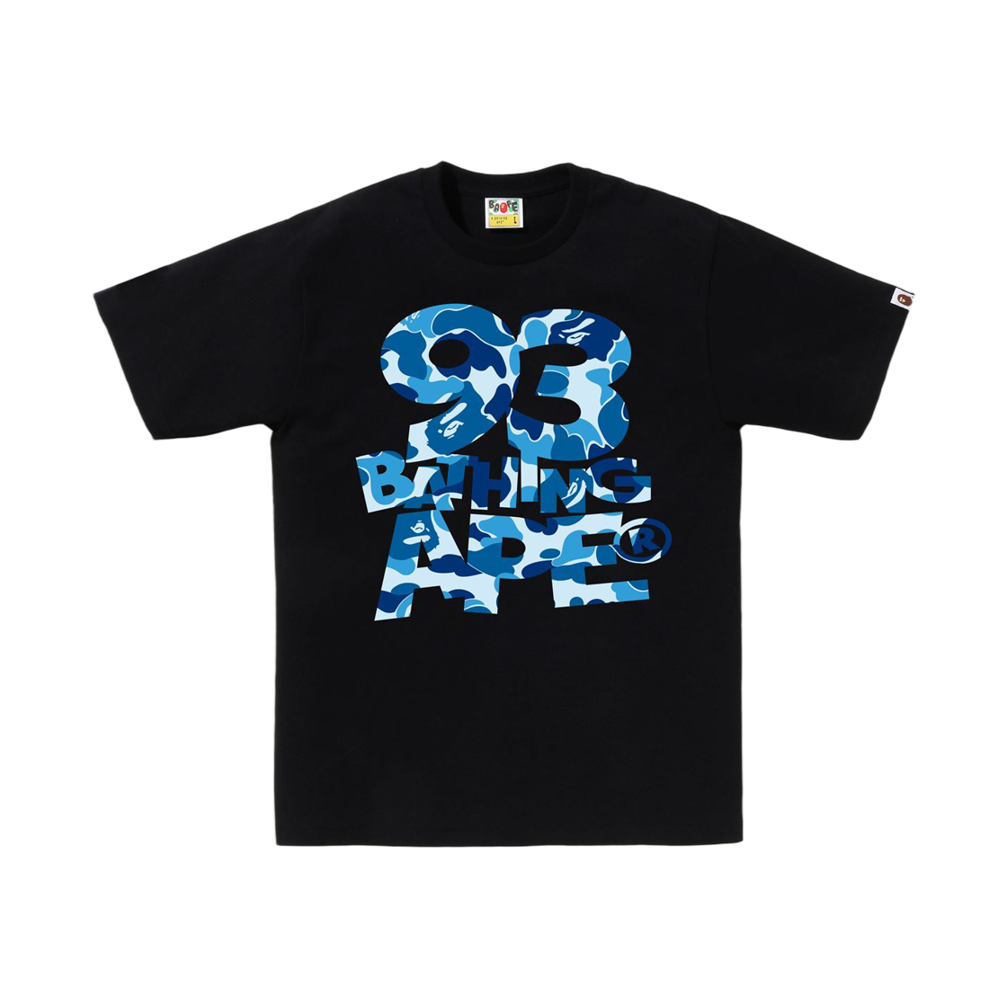 베이프 112 ABC 카모 93 베이싱 에이프 티셔츠 블랙 블루(BAPE 112 ABC Camo 93 Bathing Ape T-Shirt Black Blue) - 1