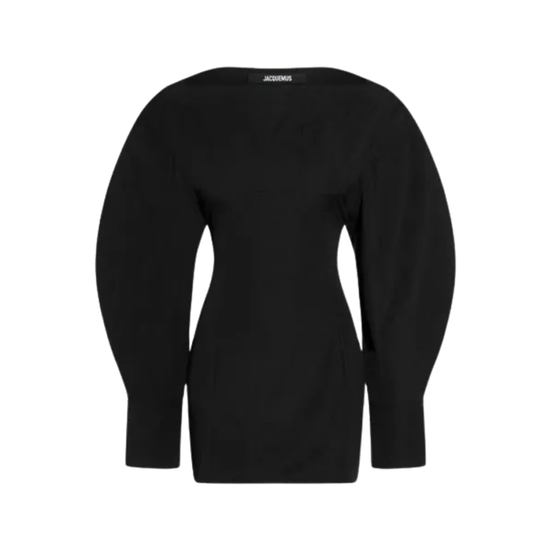 (W) 자크뮈스 카사코 셔츠 드레스 블랙((W) Jacquemus Casaco Shirt Dress Black) - 1