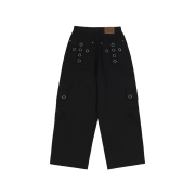 Fancy Club Cross Pocket Cargo Pants Black
