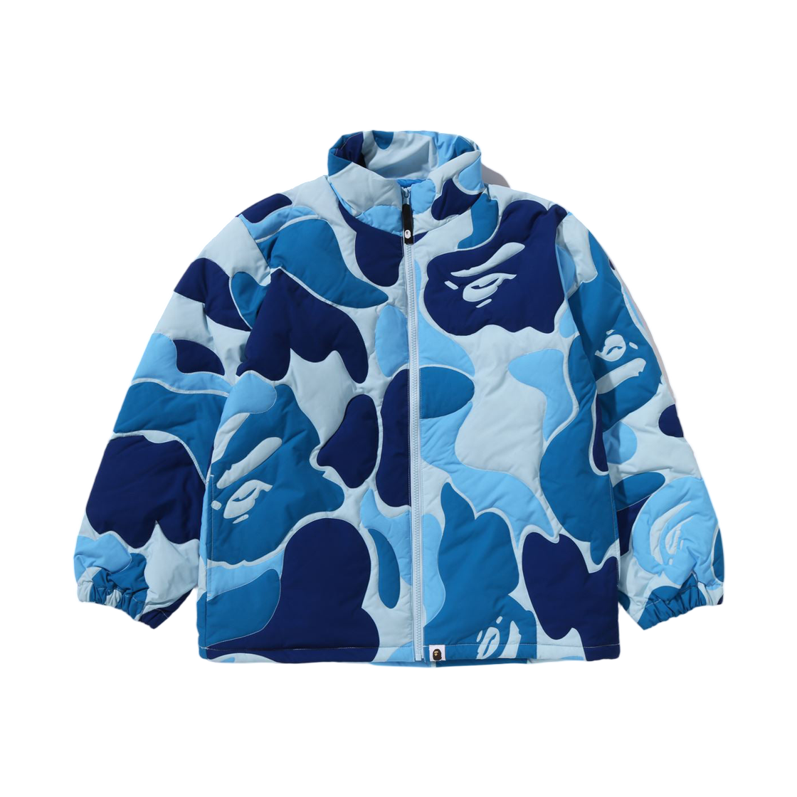 (키즈) 베이프 198 ABC 카모 스티칭 다운 자켓 블루((Kids) BAPE 198 ABC Camo Stitching Down Jacket Blue) - 1