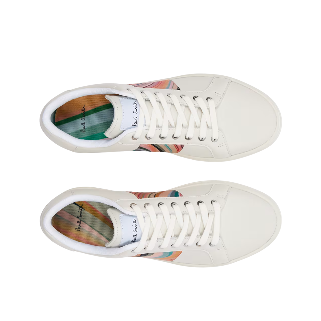 폴 스미스 레더 더스키 스윌 트레이너 화이트(Paul Smith Leather Dusky Swirl Trainers White) - 2