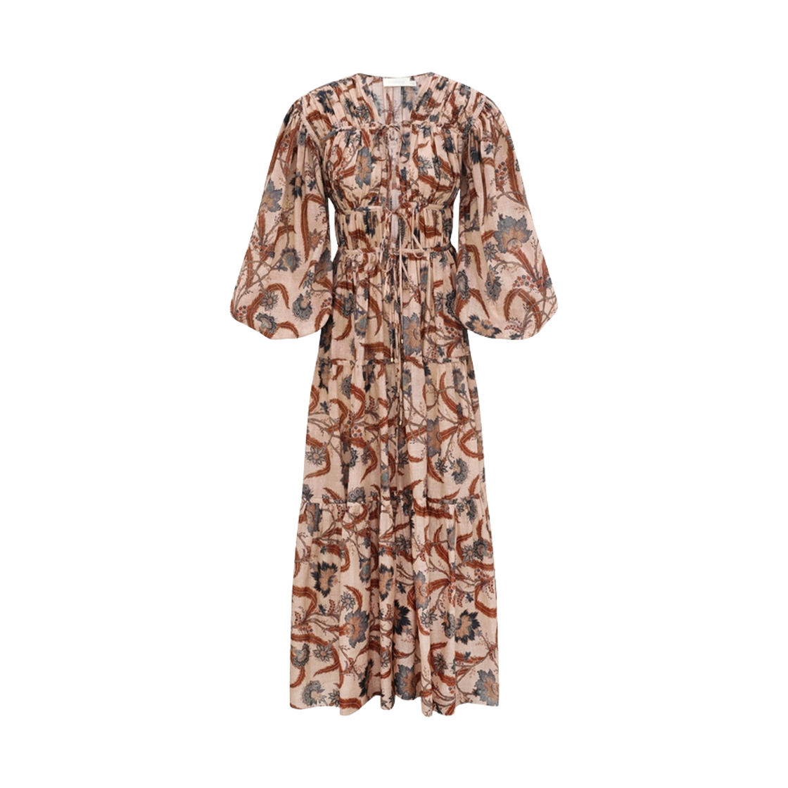 4208DSS253 (W) Zimmermann Ascension Tie Billow Maxi Blue Indienne Floral