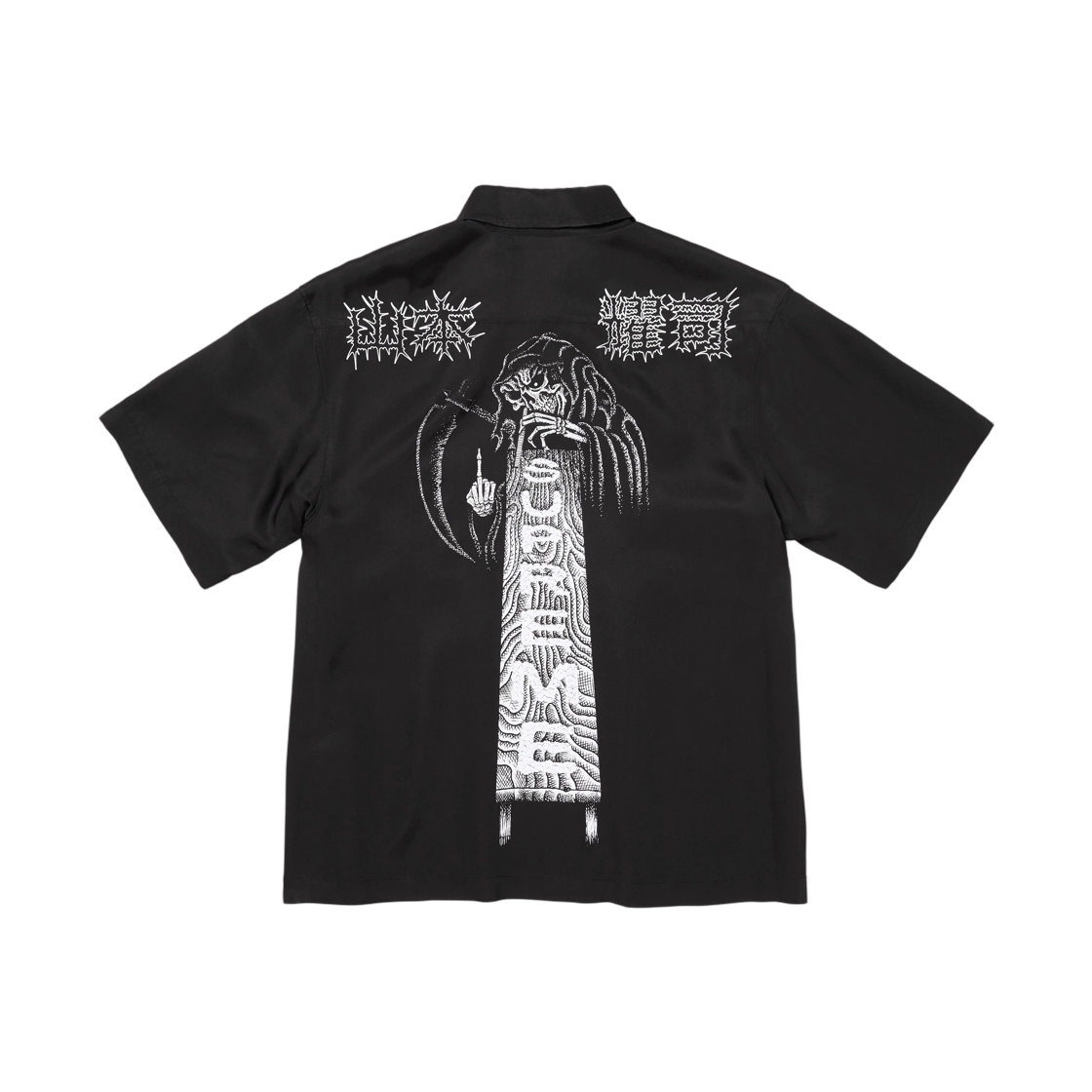 슈프림 x Y's 바이 요지 야마모토 실크 집업 숏슬리브 셔츠 블랙 - 25FW(Supreme x Y's by Yohji Yamamoto Silk Zip Up S/S Shirt Black - 25FW) - 2