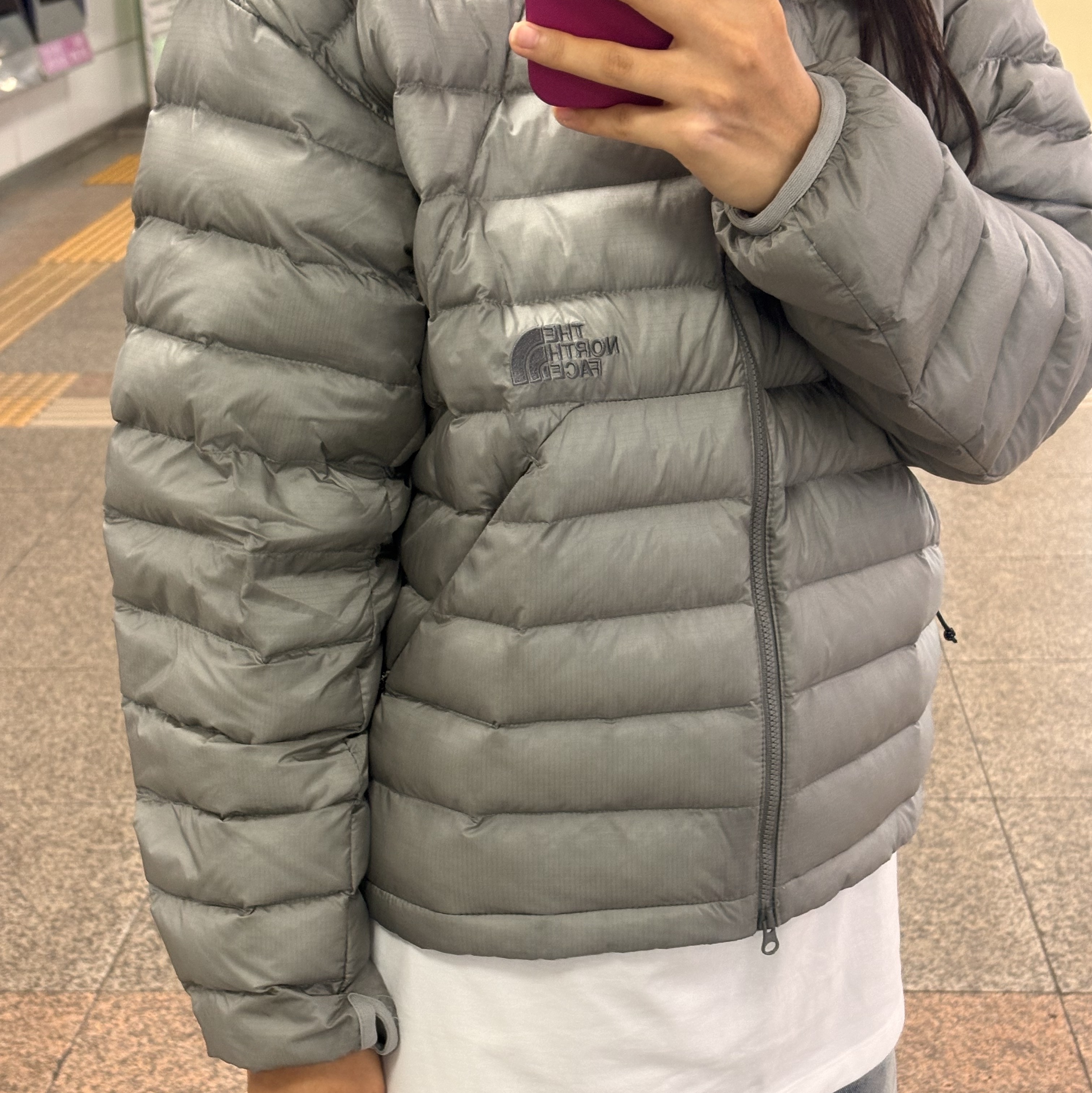 The North Face Ventus On Jacket Silver 착용 스타일 - 2