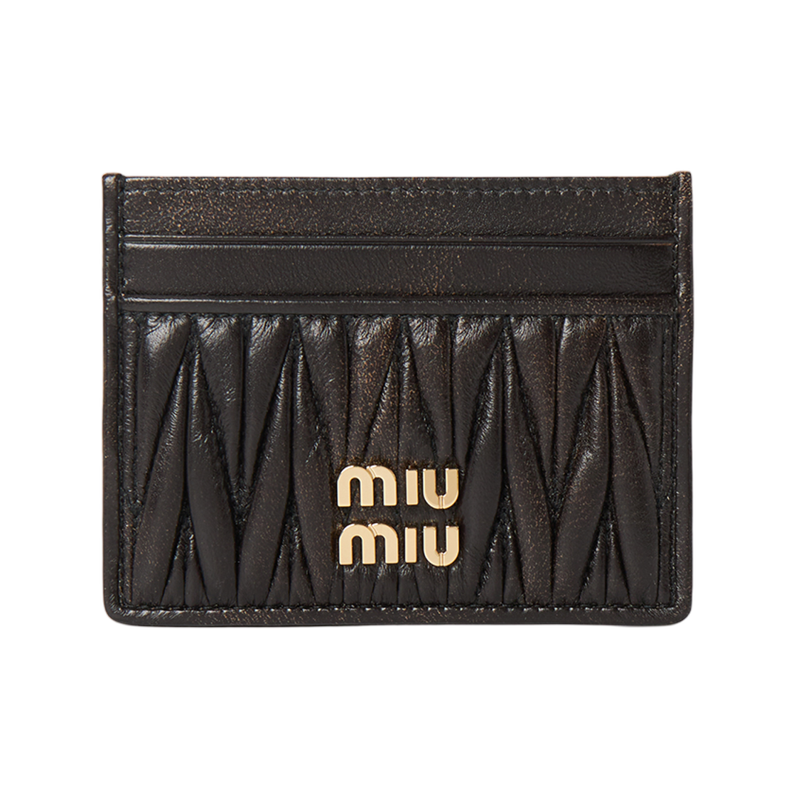 미우 미우 마테라쎄 카드 홀더 월렛 브라운(Miu Miu Matelasse Card Holder Wallet Brown)