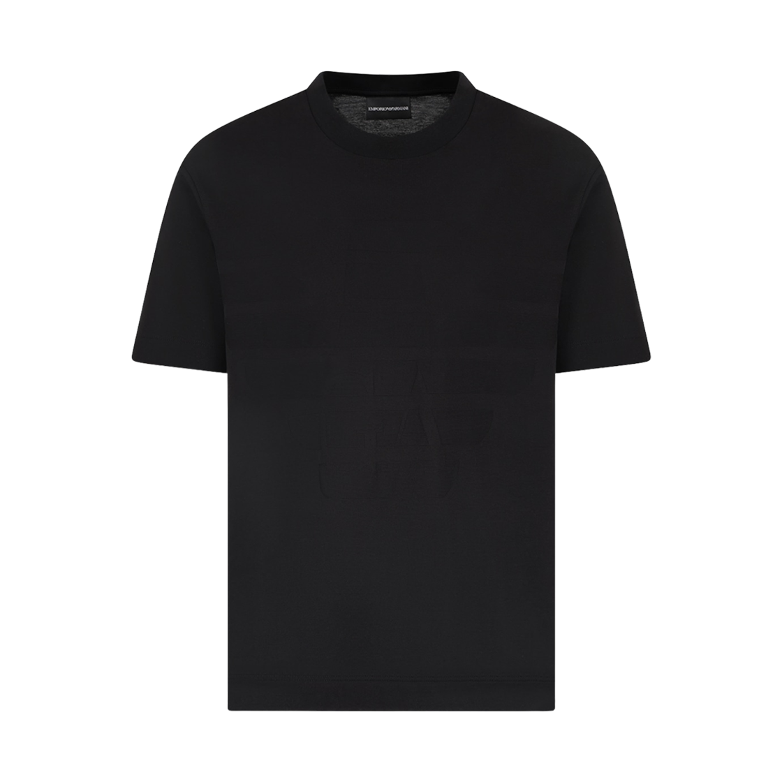 엠포리오 아르마니 ASV 자카드 로고 저지 티셔츠 블랙(Emporio Armani ASV Jacquard Logo Jersey T-Shirt Black) - 1