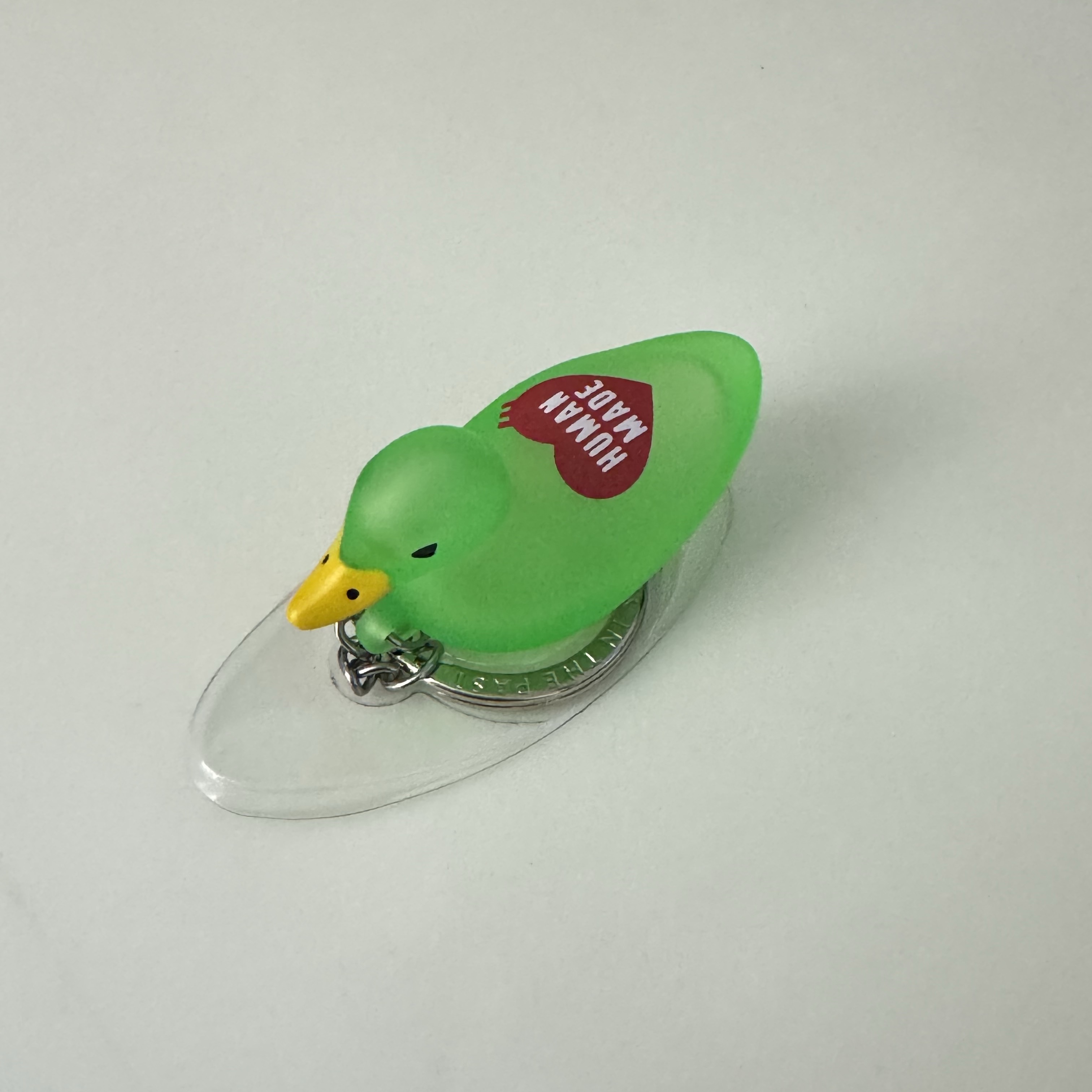 Human Made Duck PVC Key Chain Green 착용 스타일