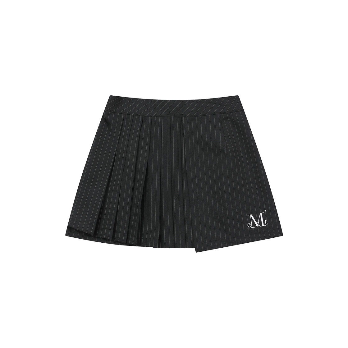 P0000BDH MUCENT Flint Stripe Half Pleated Skirt Black