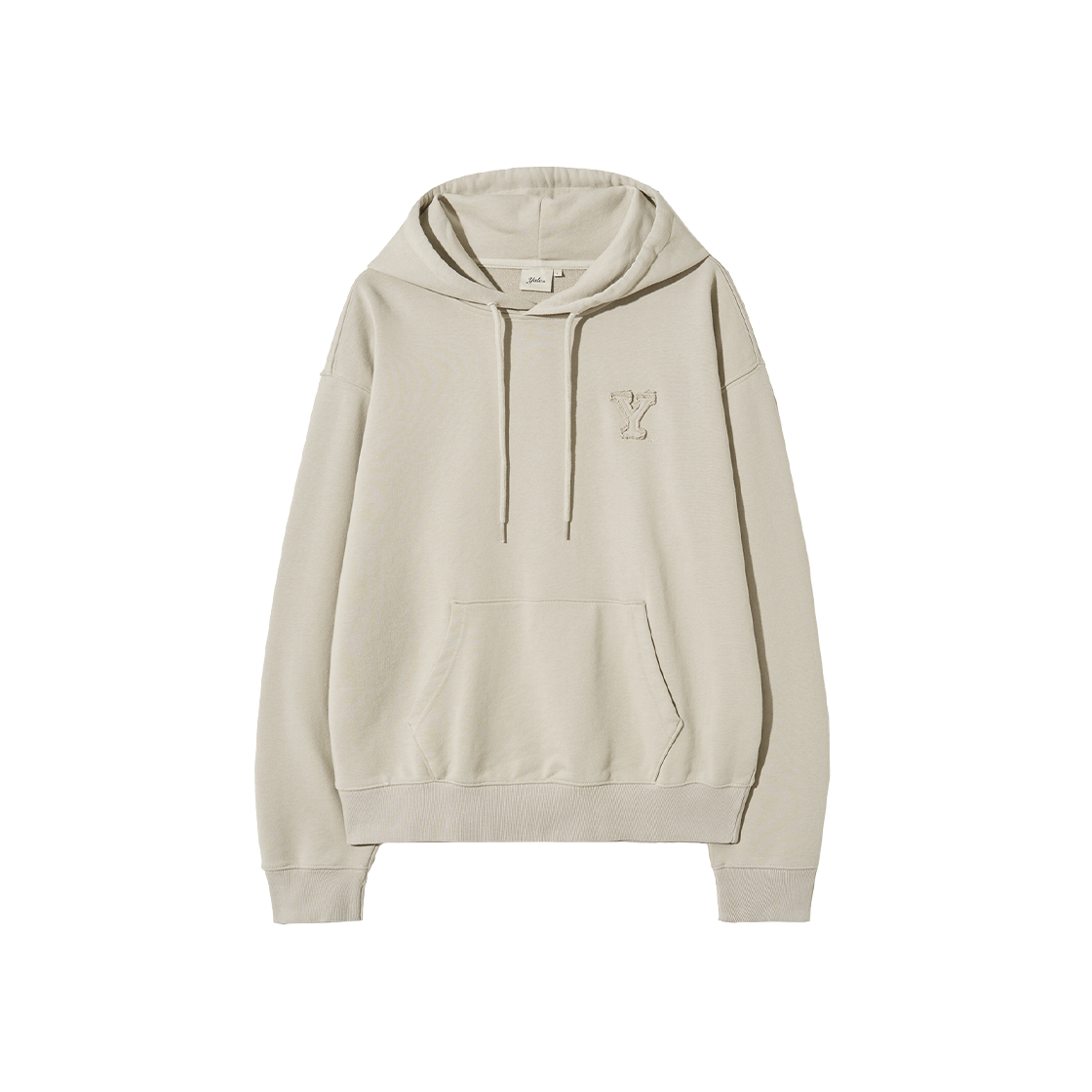 YFF1HD301ABG Yale Y Logo Applique Hoodie Beige