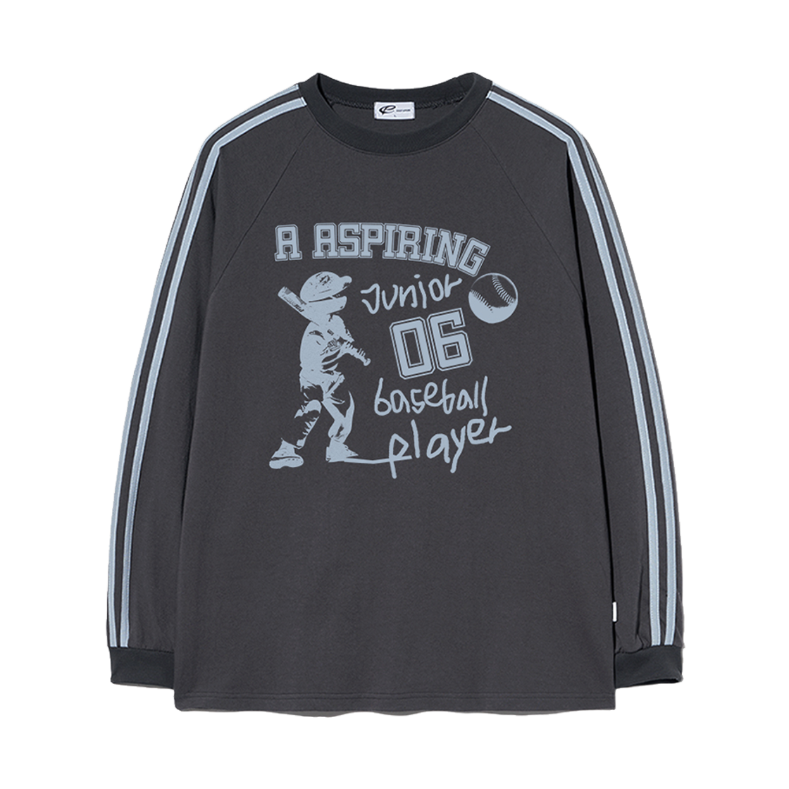이스케이프프롬 베이스볼 주니어 프린트 트랙 롱슬리브 차콜(Escapefrom Baseball Junior Print Track Long Sleeve Charcoal) - 1