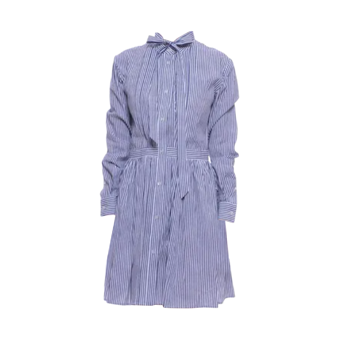 2941MDA13A-207674-89 (W) MSGM Stripes Dress White Navy