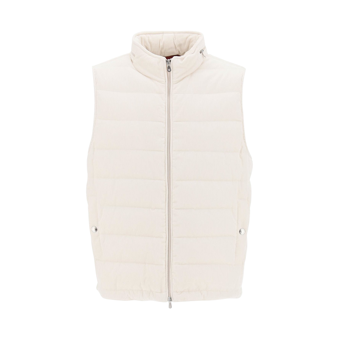 ML4631714-CNP50 Brunello Cucinelli Soft Corduroy Down Vest Ivory