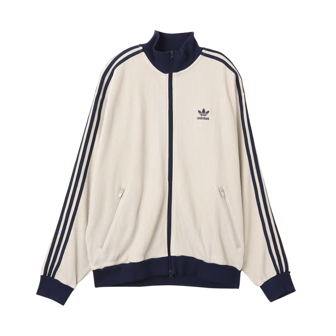 아디다스 니트 트랙 탑 베이지 - KR 사이즈(Adidas Knit Track Top Beige - KR Sizing)