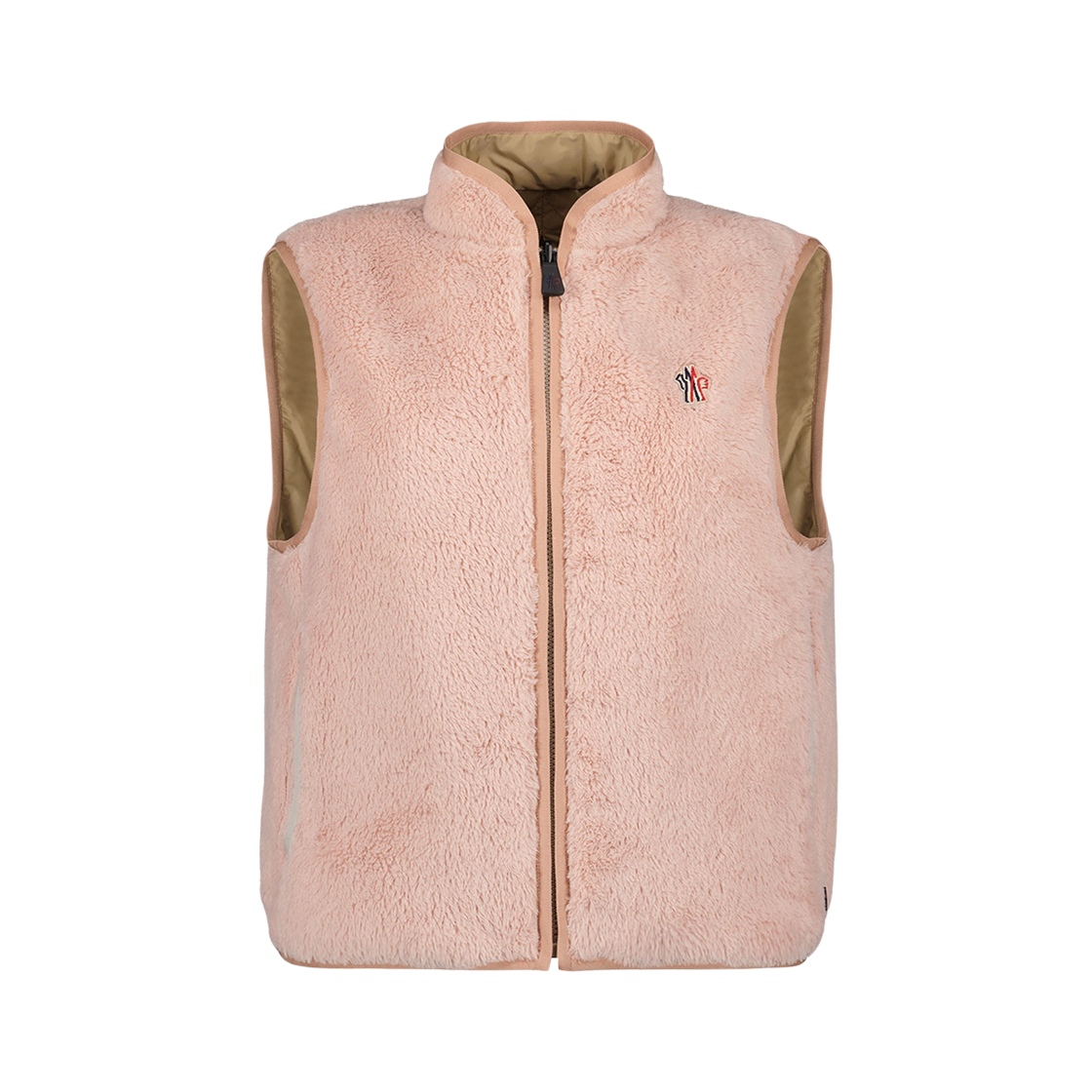 (W) 몽클레르 그레노블 리버시블 베스트 베이지 핑크 - 24SS((W) Moncler Grenoble Reversible Vest Beige Pink - 24SS) - 1