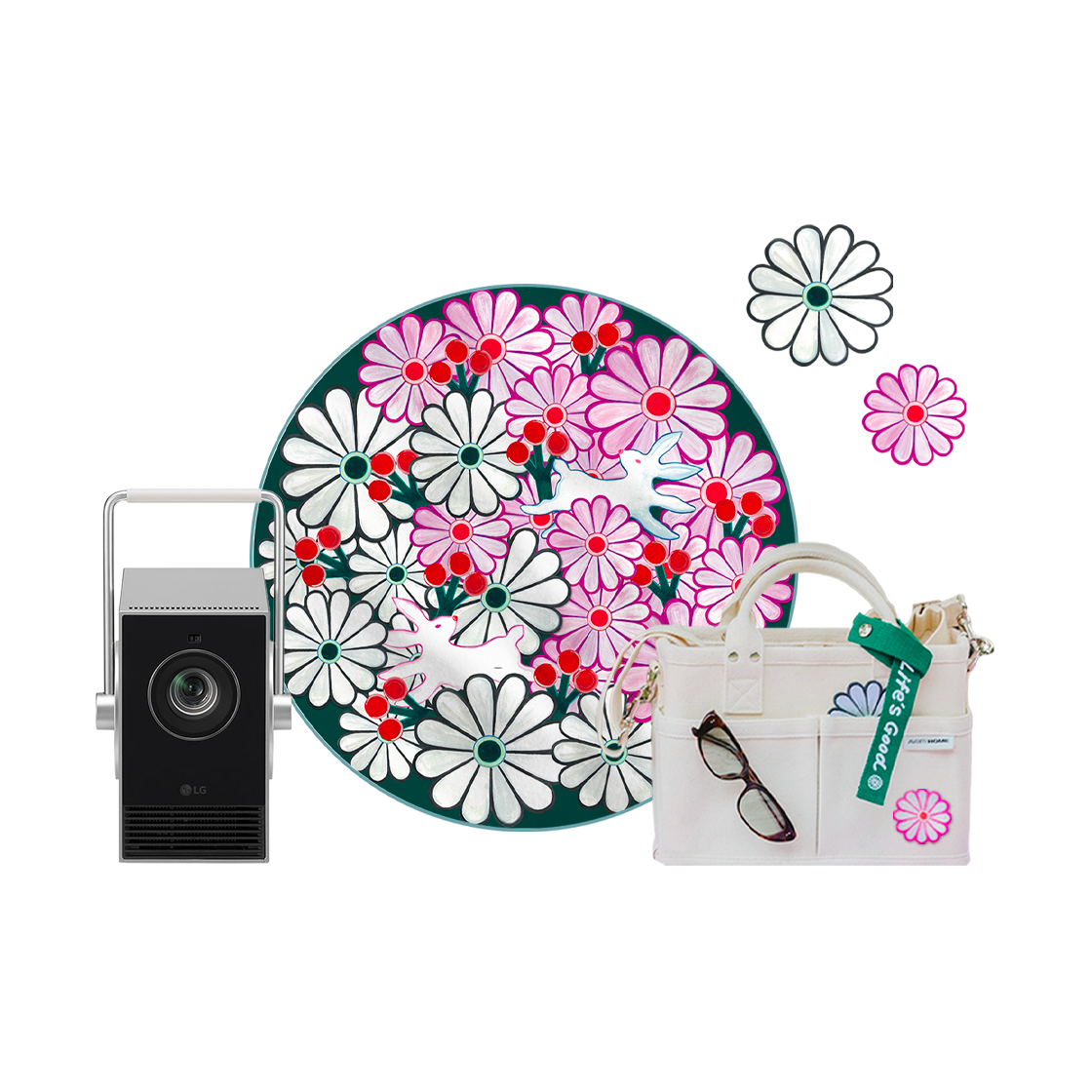 ARTCNNN0001 [KREAM 단독] Print Bakery [Limited 175] Nanan X LG Cine Beam Qube Collection Green