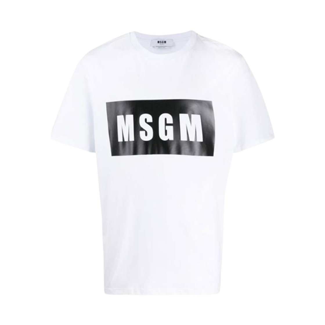 2840MM67-207098-01 MSGM Logo Cotton T-Shirt White