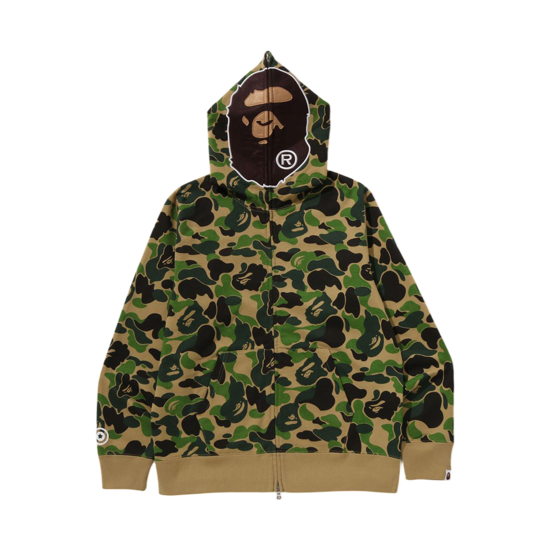 베이프 ABC 카모 세컨드 에이프 풀 집 후드 그린(BAPE ABC Camo 2nd Ape Full Zip Hoodie Green)