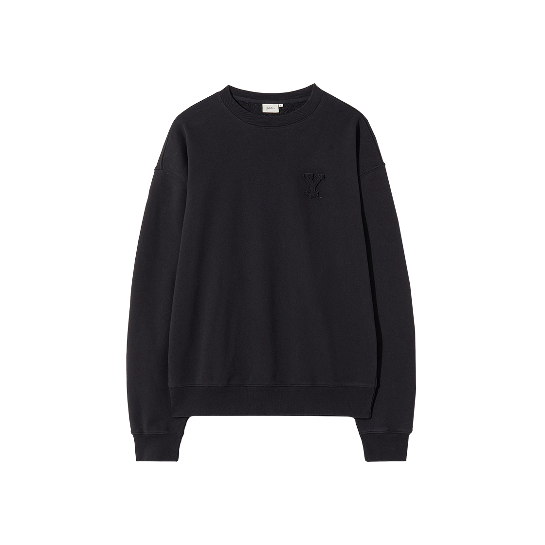 YFF1CR301ABK Yale Y Logo Applique Sweatshirt Black