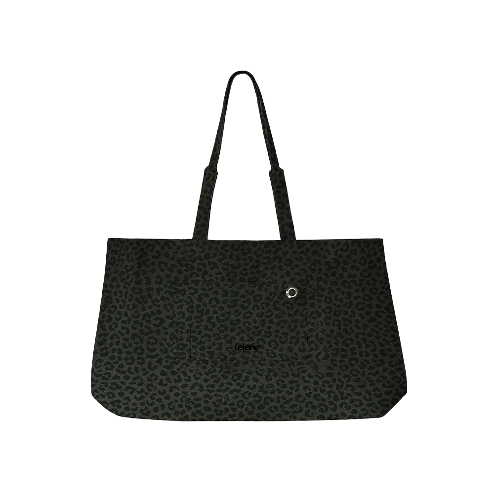 lr25FW12 Leterie Suede Square Leopard Shoulder Bag_Khaki