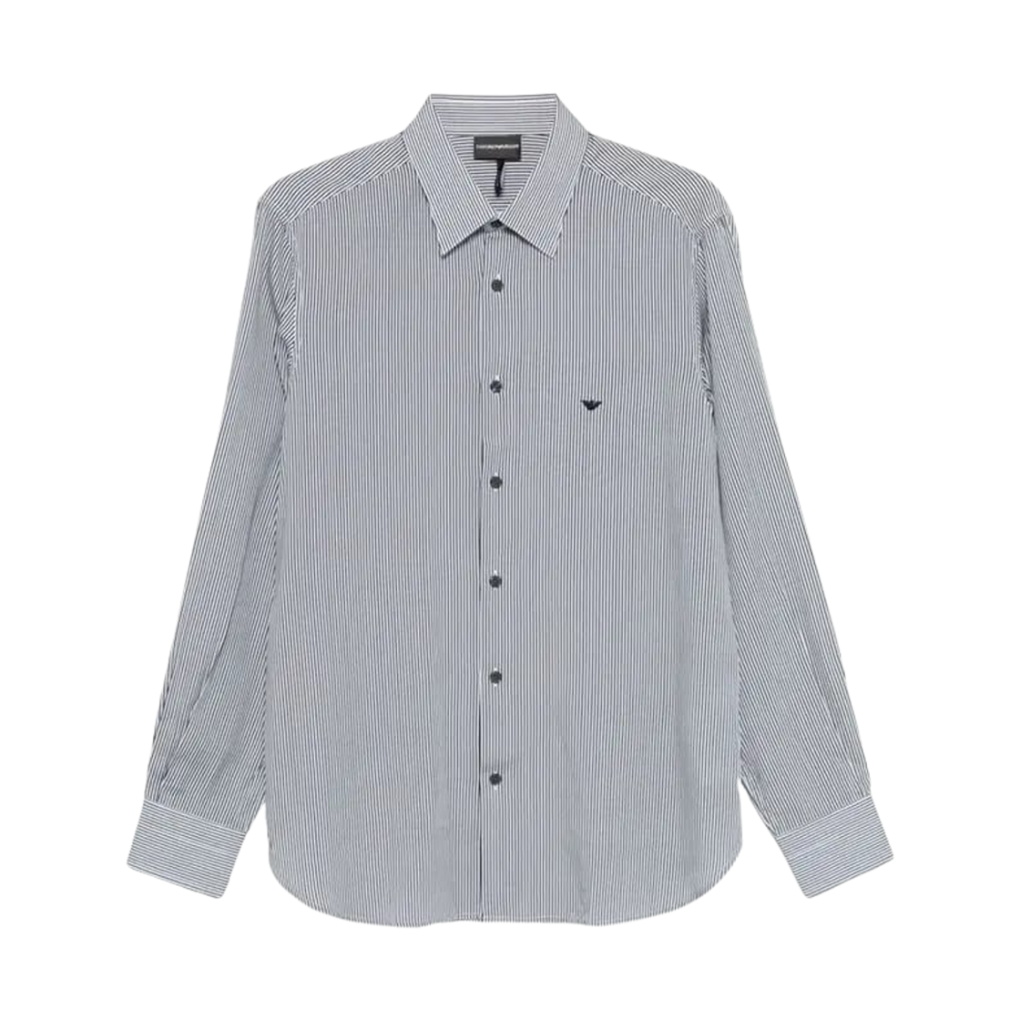 엠포리오 아르마니 스트라이프 코튼 셔츠 블루(Emporio Armani Striped Cotton Shirt Blue) - 1