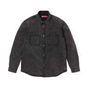 Supreme Shearling Lined Denim Work Shirt Black - 25FW