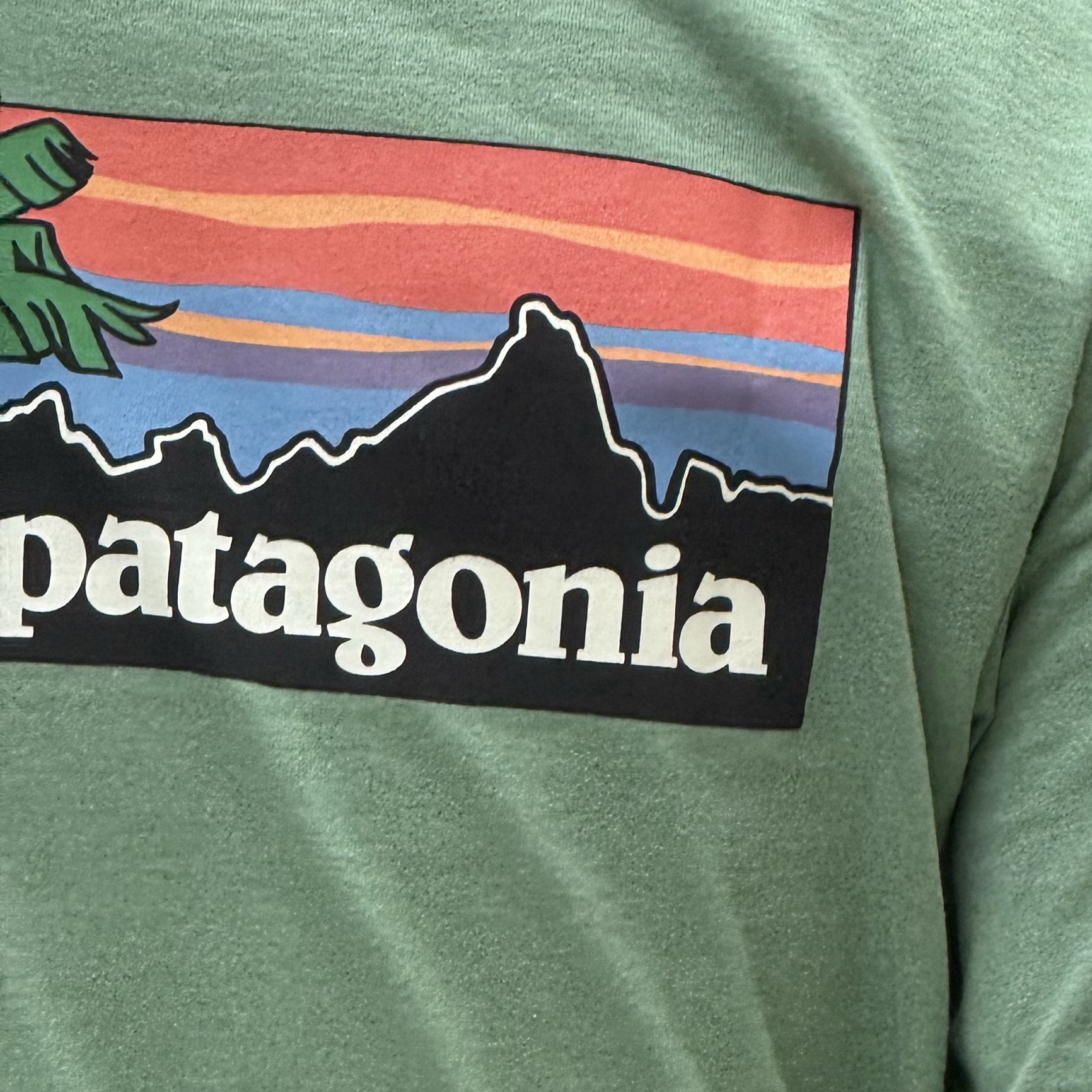 Patagonia P-6 Logo Responsibili-Tee S/S Classic Navy 착용 스타일