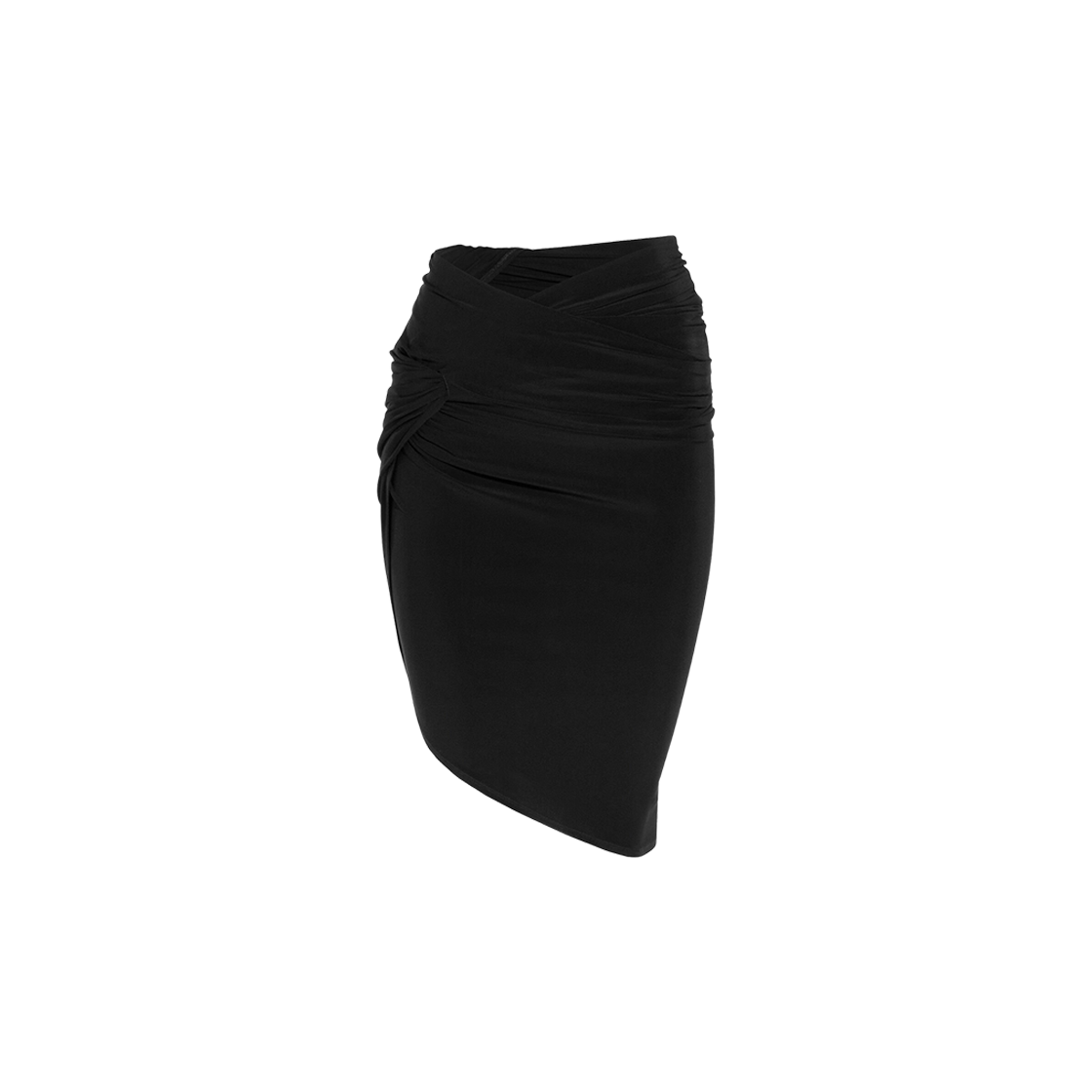 243SK064-2381-990 (W) Jacquemus La Croisiere Draped Mini Skirt Black