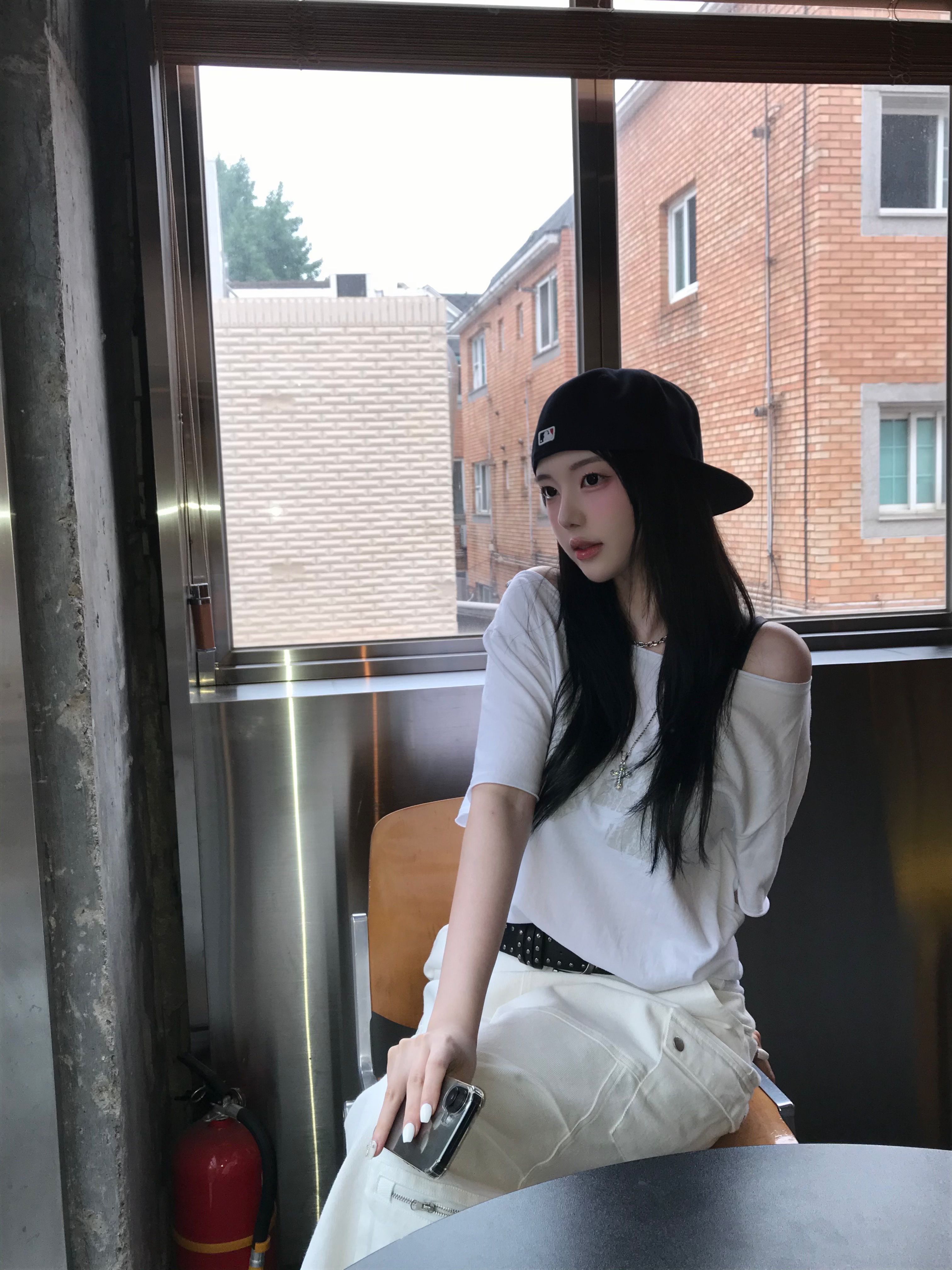 New Era MLB 59Fifty Authentic Boston Red Sox Game Navy 착용 스타일 - 1