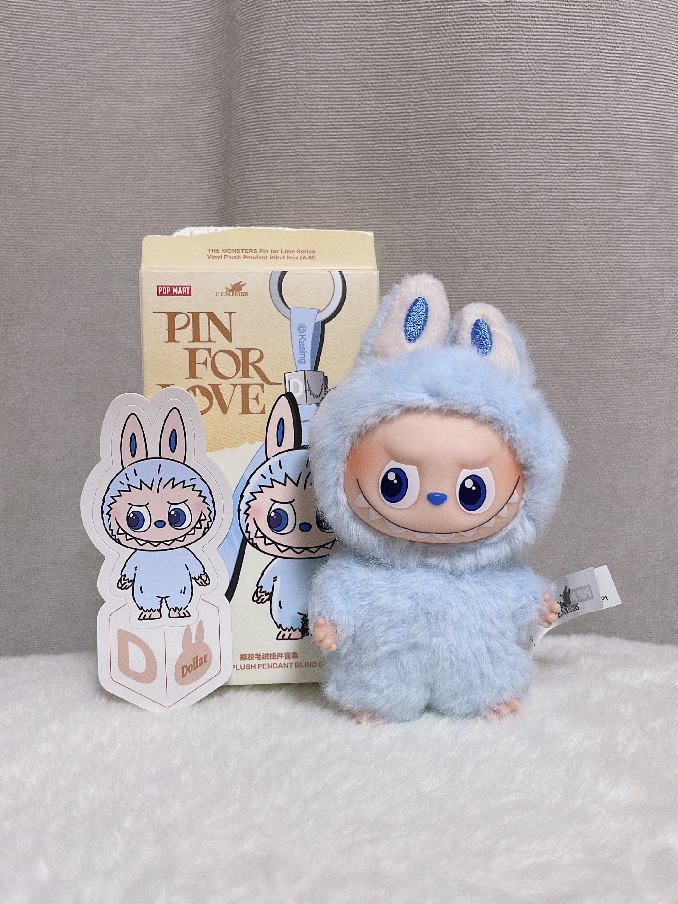 Pop Mart Labubu The Monsters Pin For Love Series Vinyl Plush Pendant Sealed Case (A-M) (1 Blind Box) 착용 스타일 - 1