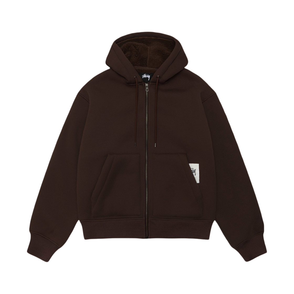 스투시 본디드 쉐르파 후드 브라운(Stussy Bonded Sherpa Hoodie Brown) - 1