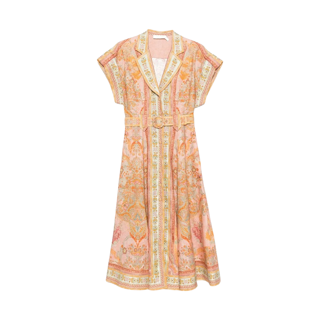 1073DRS252 (W) Zimmermann Acacia Mini Shirt Dress Pink Multi