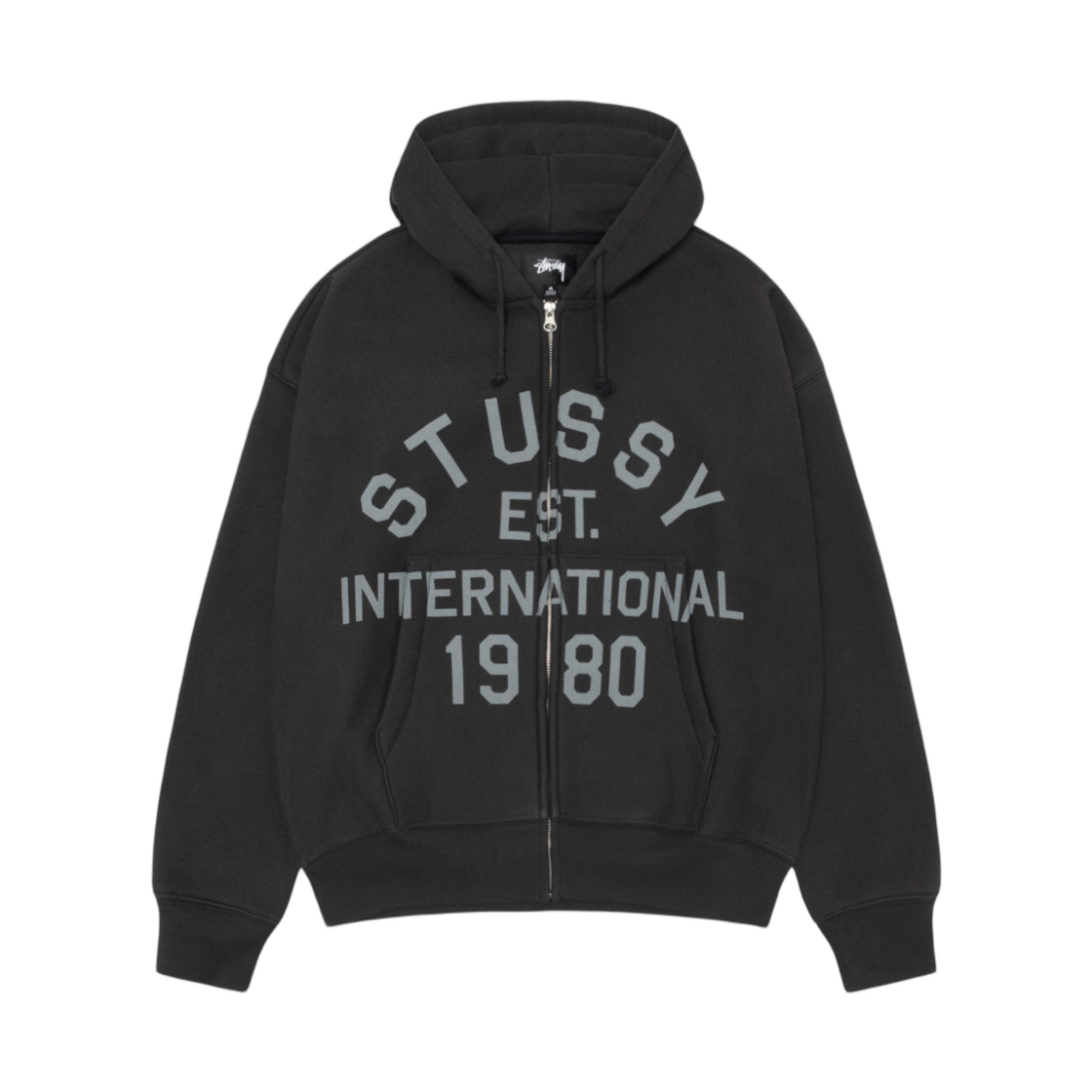 118597 Stussy Established Zip Hoodie Black