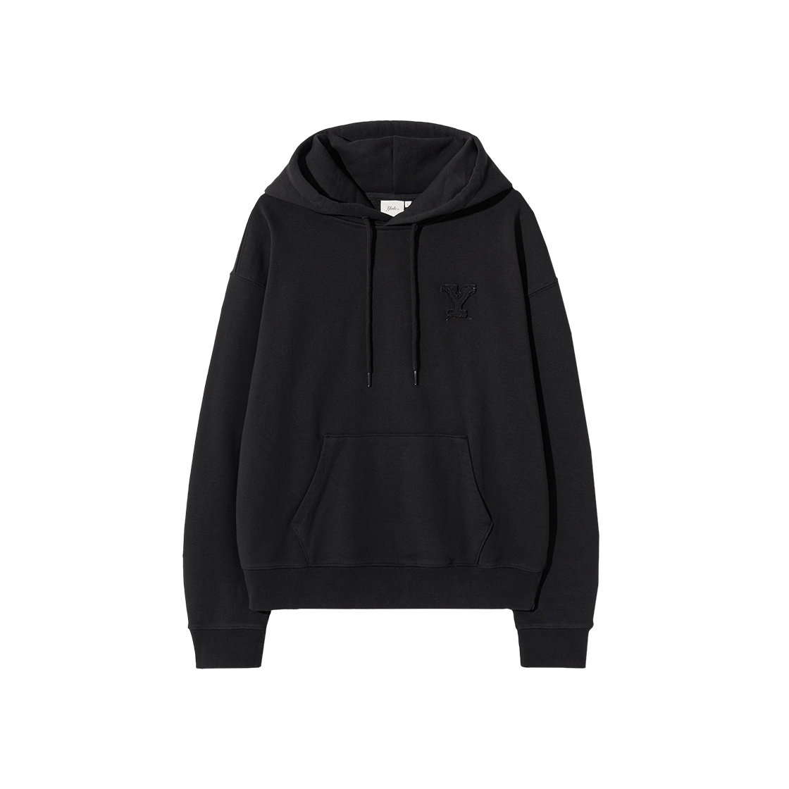 예일 Y로고 아플리케 후드_블랙(Yale Y Logo Applique Hoodie Black)
