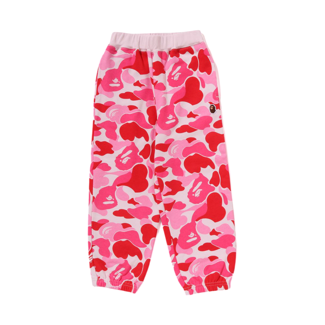 (키즈) 베이프 194 ABC 카모 원 포인트 스웨트팬츠 핑크((Kids) BAPE 194 ABC Camo One Point Sweatpants Pink) - 1