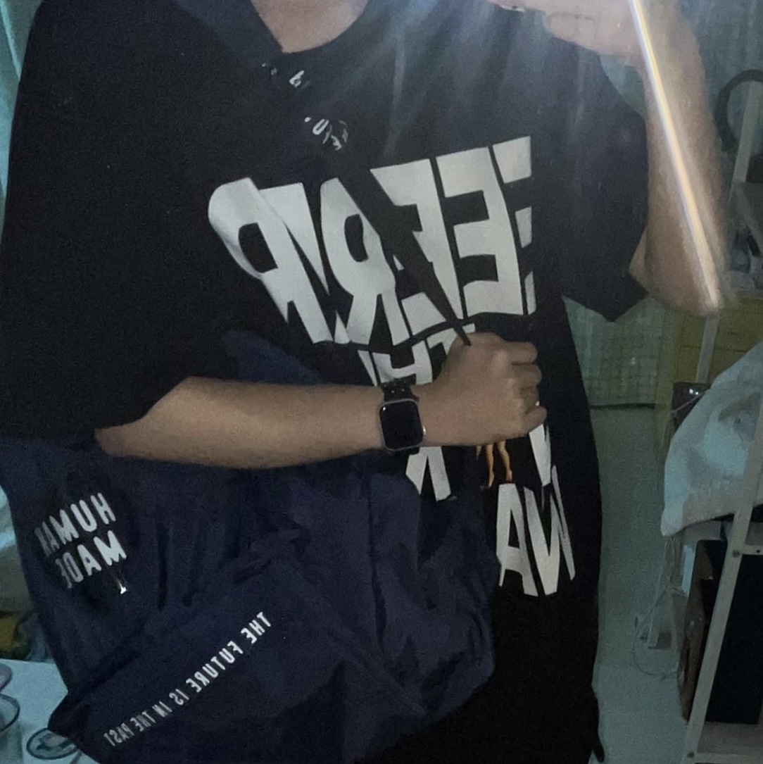 Human Made Backpack Navy 착용 스타일 - 2
