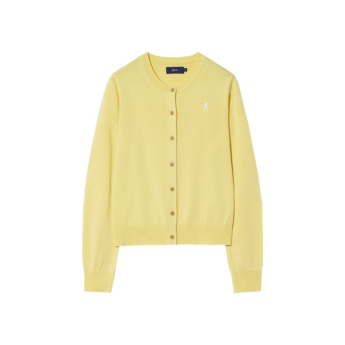 YEW1KC201ALY Yale Women’s Comfort Wool Round Cardigan Light Yellow