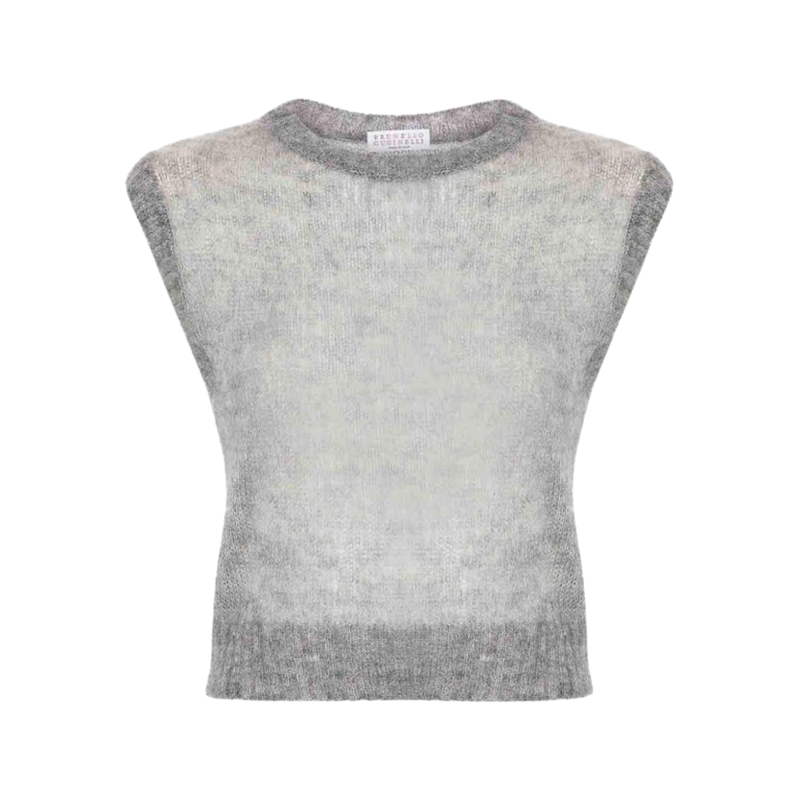 (W) 브루넬로 쿠치넬리 모닐리 모헤어 울 스웨터 그레이((W) Brunello Cucinelli Monili Mohair Wool Sweater Grey) - 1