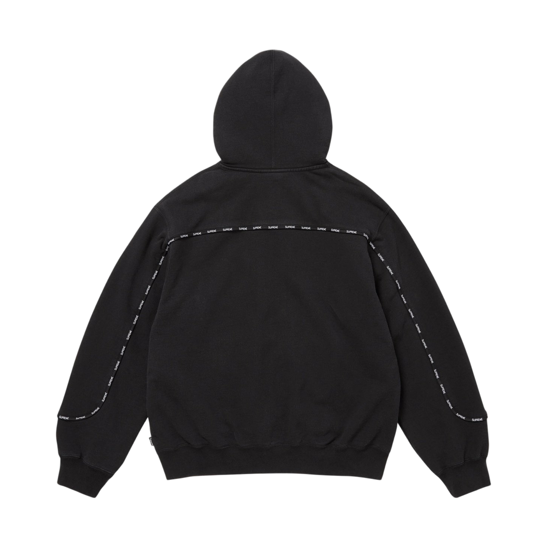 슈프림 파이핑 집업 후드 스웨트셔츠 블랙 - 25FW(Supreme Piping Zip Up Hooded Sweatshirt Black - 25FW) - 2