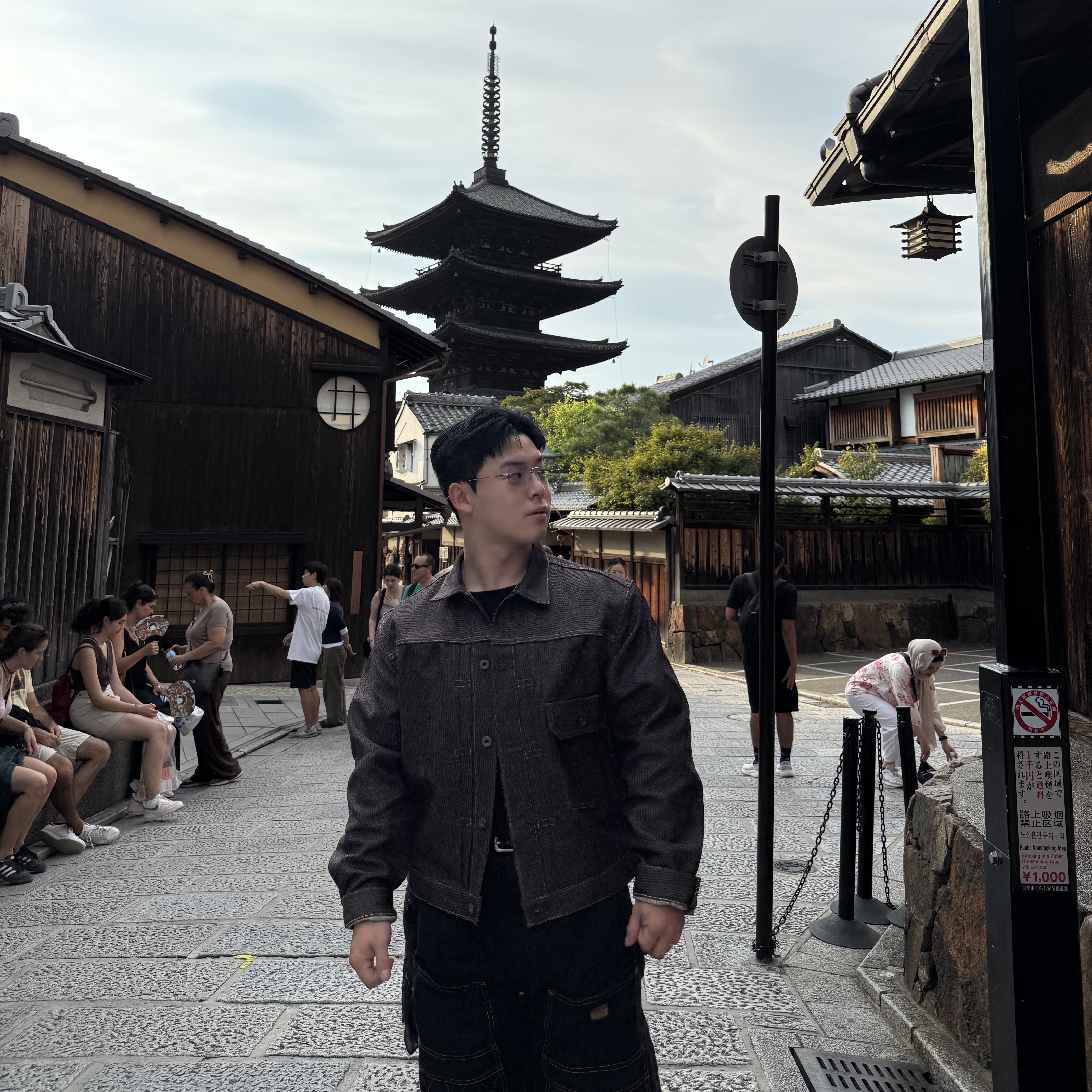 Kapital Thin Canvas Lumber Pants Black, Kapital Century Denim 1st Jacket N5S Brown 착용 스타일 - 5