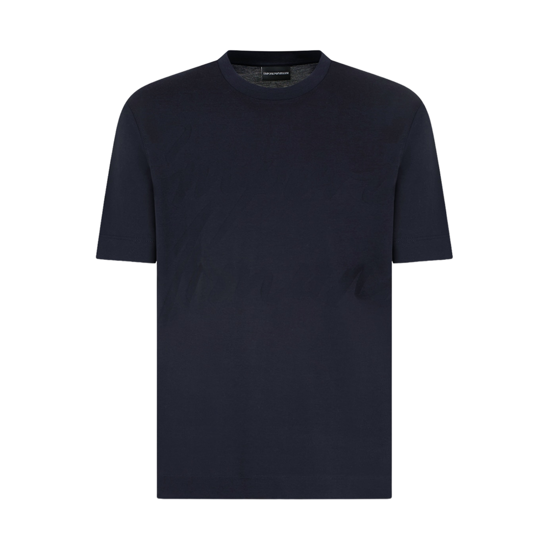 엠포리오 아르마니 ASV 자카드 로고 저지 티셔츠 블루(Emporio Armani ASV Jacquard Logo Jersey T-Shirt Blue) - 1